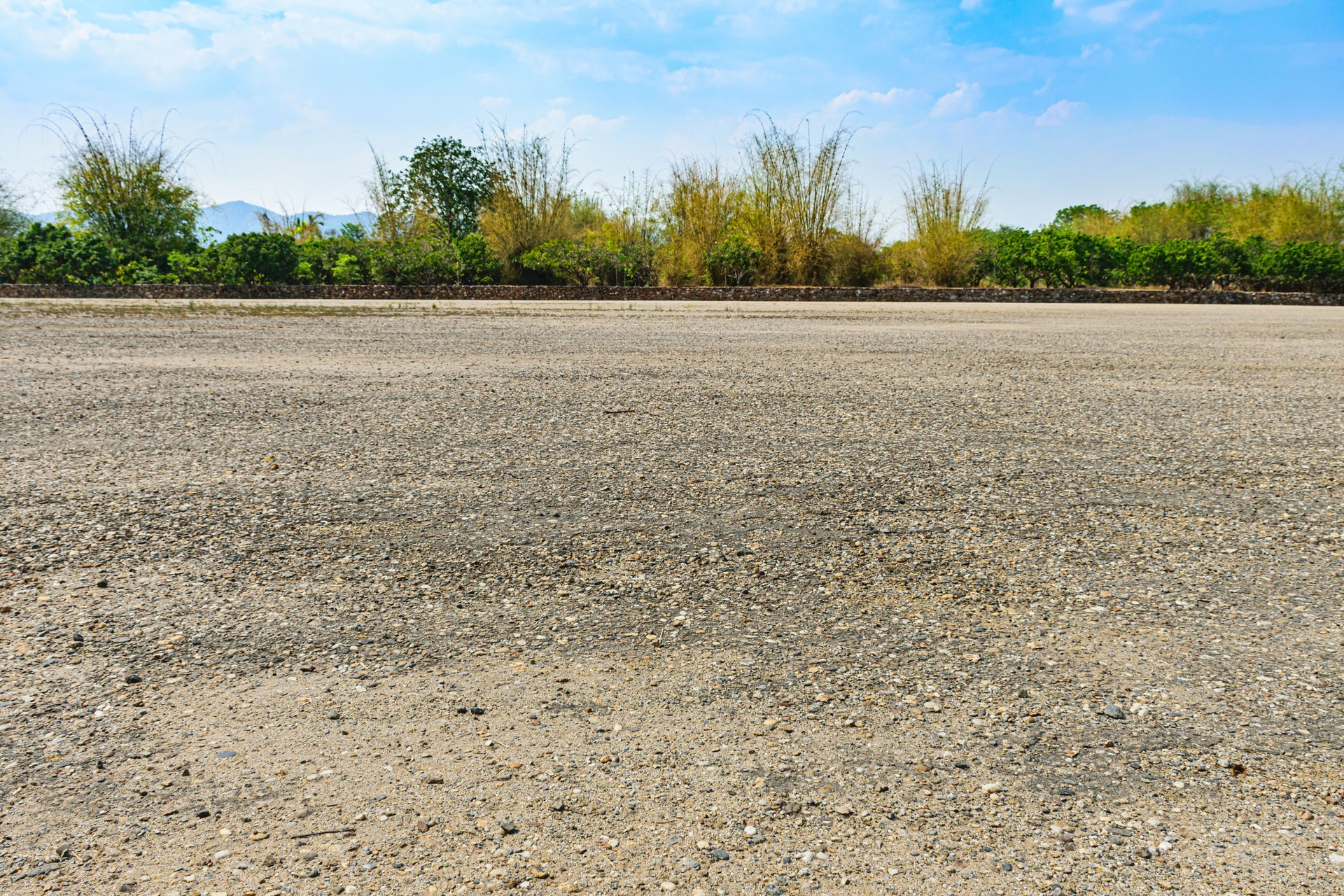 The vast soil courtyard